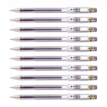 10 pc of Pilot Hi Tec C Pen (Known as G Tec C) 0.25mm Hyper fine tip Black