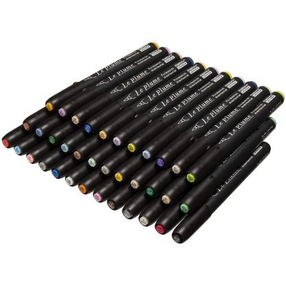 Marvy Le Plume Permanent marker (Alcohol based ink) 36 Basic colour set - Image 4