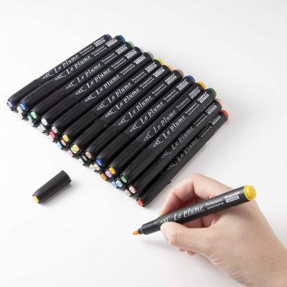 Marvy Le Plume Permanent marker (Alcohol based ink) 36 Basic colour set - Image 3