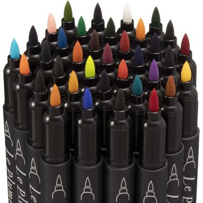 Marvy Le Plume Permanent marker (Alcohol based ink) 36 Basic colour set - Image 2