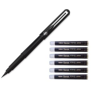 Pentel Pocket Brush pen with 6 cartridges