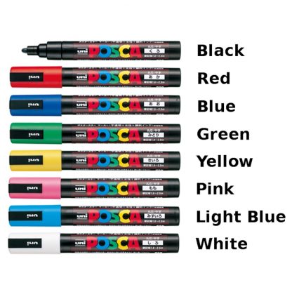 Uniball Posca PC-5M 8 colour set - Image 2