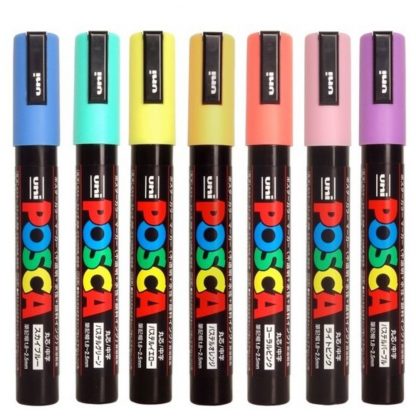 Uniball Posca PC-5M 7 Natural colour set - Image 2