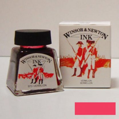 Winsor and Newton Drawing ink 14ml : Vermilion - Image 3