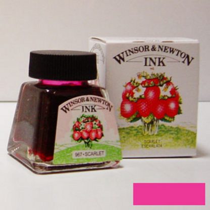 Winsor and Newton Drawing ink 14ml : Scarlet - Image 3