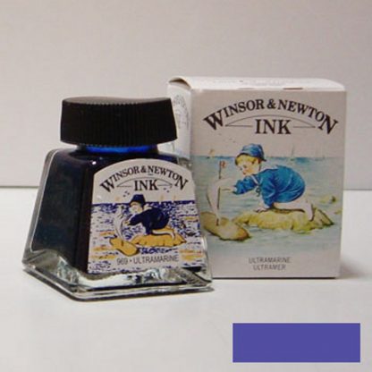 Winsor and Newton Drawing ink 14ml : Ultramarine - Image 3