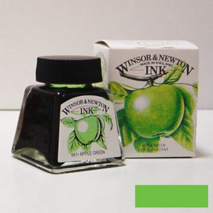 Winsor and Newton Drawing ink 14ml : Apple Green - Image 3