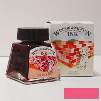 Winsor and Newton Drawing ink 14ml : Brick Red - Image 3