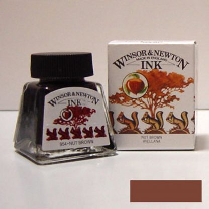 Winsor and Newton Drawing ink 14ml : Nut Brown - Image 3