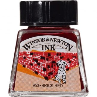 Winsor and Newton Drawing ink 14ml : Brick Red