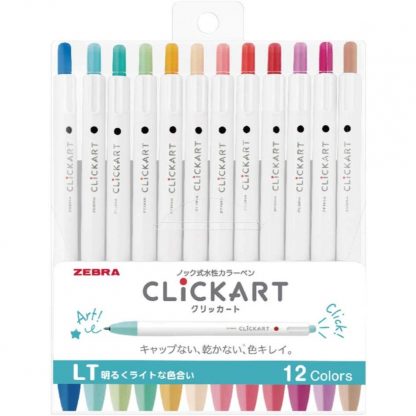 Zebra ClickArt (Click Art) Retractable marker pen 48 colour set (in a paper case stand) - Image 5