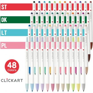 Zebra ClickArt (Click Art) Retractable marker pen 48 colour Bundle set