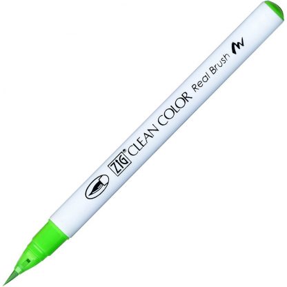 ZIG Kuretake Clean Colour Real Brush Pen 004  Fluorescent Green