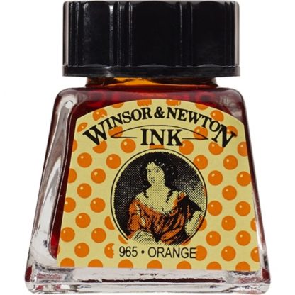 Winsor and Newton Drawing ink 14ml : Orange