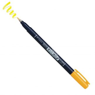 Tombow Fudenosuke Brush pen COLOUR Yellow : Hard tip