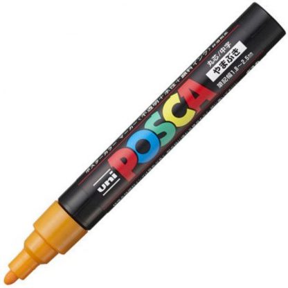 Uniball Posca Marker PC-5M : Bright Yellow (Orange Hue) - Image 2