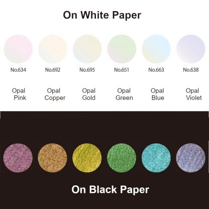 ZIG Kuretake Gansai Tambi 'Opal Colour' 6 set - Image 2