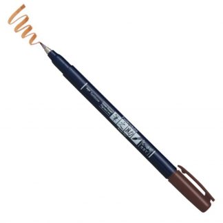 Tombow Fudenosuke Brush pen COLOUR Brown : Hard tip