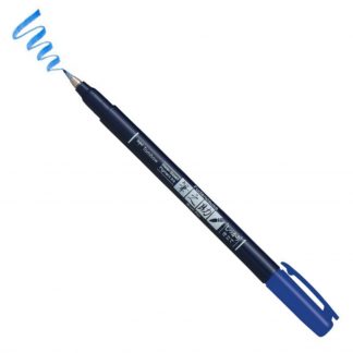Tombow Fudenosuke Brush pen COLOUR Blue : Hard tip