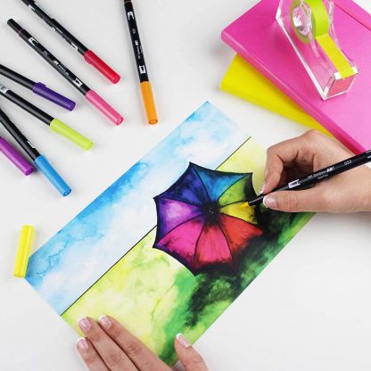 Tombow Dual Brush Pen Bright colour 10 pen set - Image 8