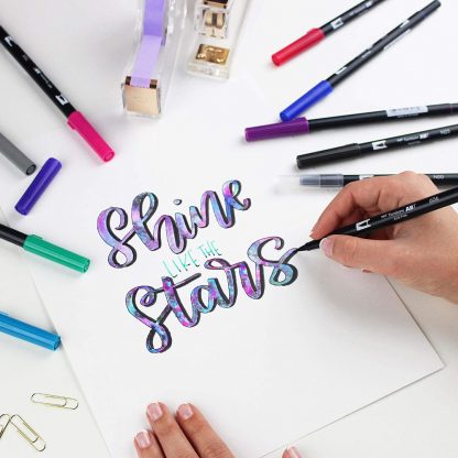 Tombow Dual Brush Pen Galaxy colour 10 pen set - Image 8