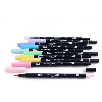 Tombow Dual Brush Pen Pastel colour 10 pen set - Image 2
