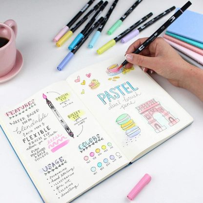 Tombow Dual Brush Pen Pastel colour 10 pen set - Image 7
