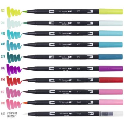 Tombow Dual Brush Pen Tropical colour 10 pen set - Image 6