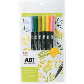 Tombow Dual Brush Pen Botanical colour 6 pen set