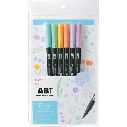 Tombow Dual Brush Pen Fancy colour 6 pen set