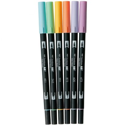 Tombow Dual Brush Pen Fancy colour 6 pen set - Image 2