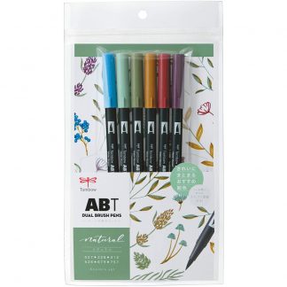 Tombow Dual Brush Pen Natural colour 6 pen set