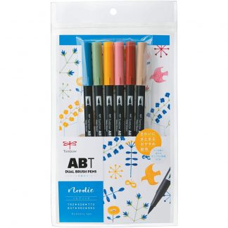 Tombow Dual Brush Pen Nordic colour 6 pen set