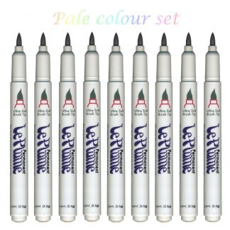 Marvy Le Plume Permanent Pale colours - 9 Marker pens in a set