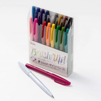 Pentel Fude Touch sign brush pen 18 colour set
