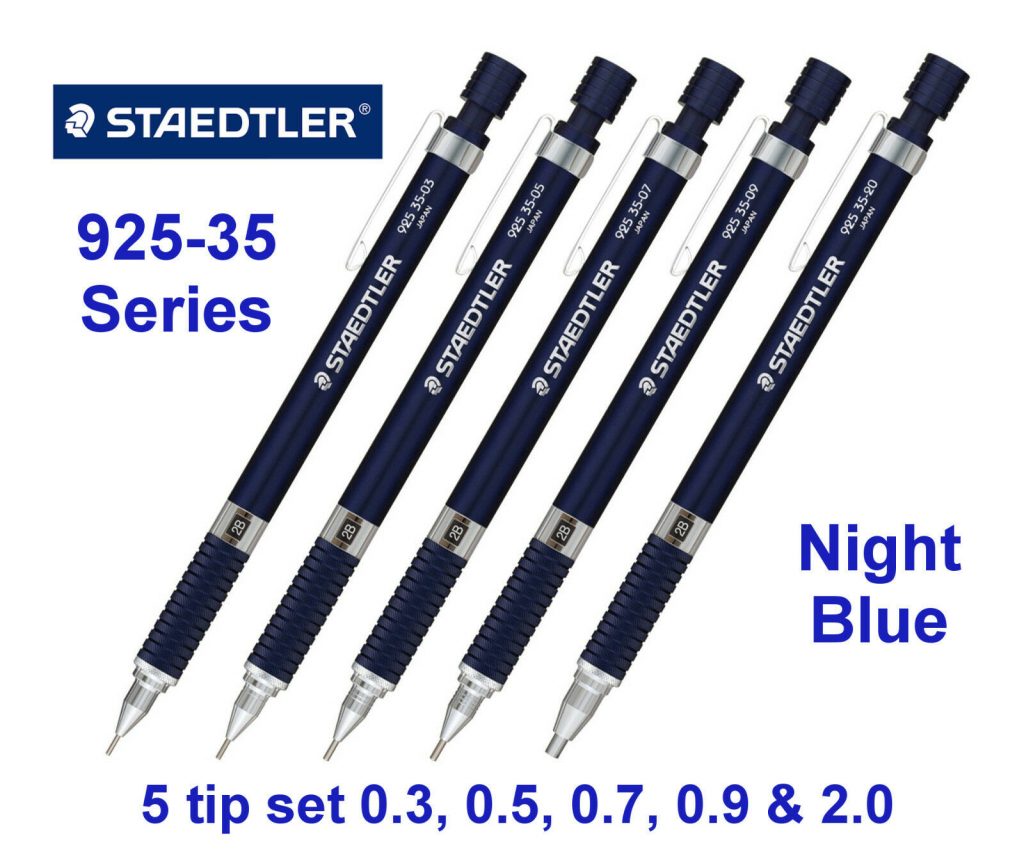 Staedtler 92535 Mechanical pencil set Night Blue 5 tip size pack