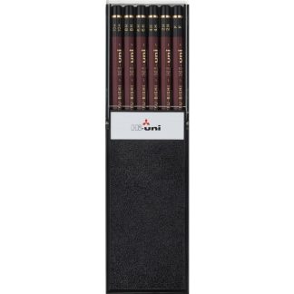 Uniball Hi Uni Graphite Sketching 12 assorted pencils in a plastic case: Set A