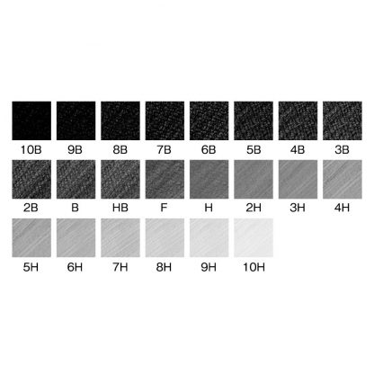 Uniball Hi Uni Graphite Sketching 12 assorted pencils in a plastic case: Set B - Image 2
