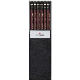 Uniball Hi Uni Graphite Sketching 12 assorted pencils in a plastic case: Set B