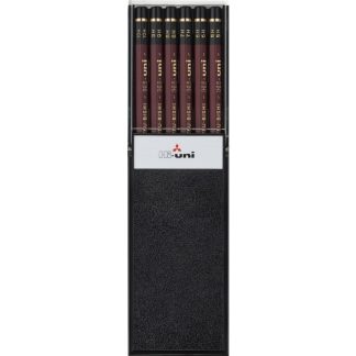Uniball Hi Uni Graphite Sketching 12 assorted pencils in a plastic case: Set D