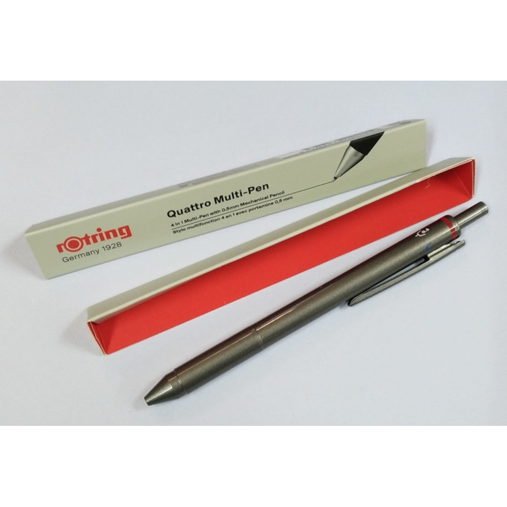 Een nacht Welsprekend het internet Rotring Quattro 4 in 1 Multi pen (Black, Red, Blue Ballpoint pen with  Pencil) – Manga Arts and Comic Art Gear