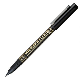 ZIG Kuretake Cartoonist Mangaka Flexible pen Fine tip Black