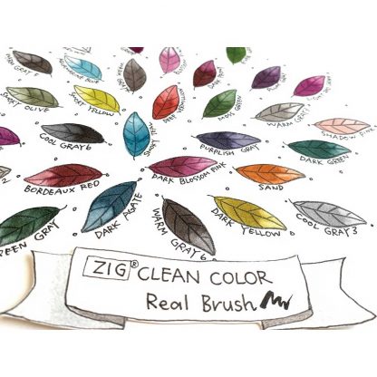 ZIG Clean colour real brush pen: New 30 colour pen set A - Image 5