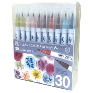 ZIG Clean colour real brush pen: New 30 colour pen set A