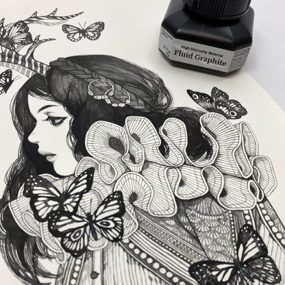 ZIG Kuretake Fluid Graphite 60g - Image 7