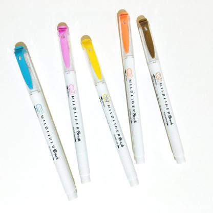 Zebra Mildliner Brush Deep and Warm colour set (5/pk) WFT8-5C-RC-N (New package) - Image 3