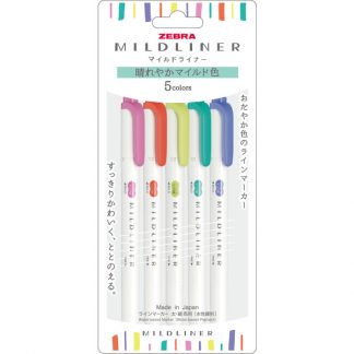 Zebra Mildliner Bright colour set (5/pk) WKT7-5C-HC-N (New package)