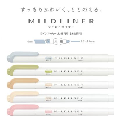Zebra Mildliner Natural colour set (5/pk) WKT7-5C-NTC - Image 2