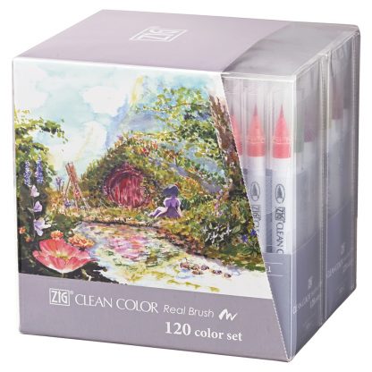 ZIG Kuretake Clean Colour Real Brush pen 120 Colour set - Image 2