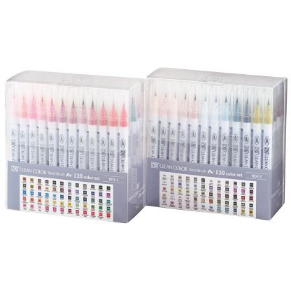 ZIG Kuretake Clean Colour Real Brush pen 120 Colour set - Image 4